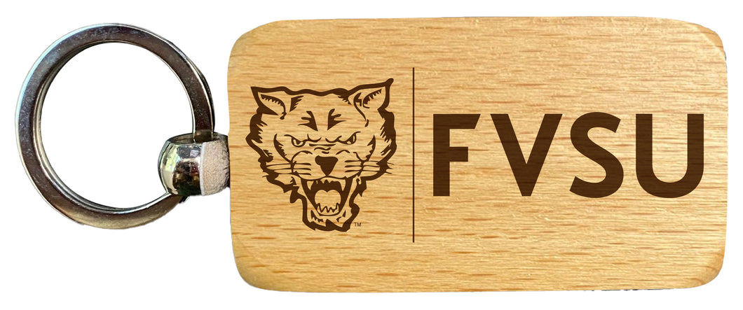 Fort Valley State University 2.5 x 1-Inch Engraved Wooden Keychain Officially Licensed Collegiate Product 2-Pack