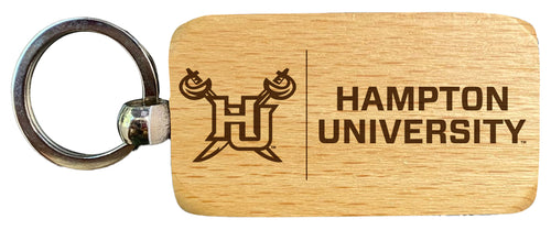 Hampton University 2.5 x 1-Inch Engraved Wooden Keychain Officially Licensed Collegiate Product 2-Pack