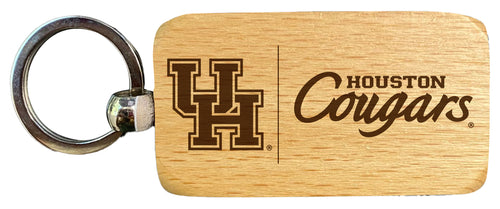 University of Houston 2.5 x 1-Inch Engraved Wooden Keychain Officially Licensed Collegiate Product 2-Pack