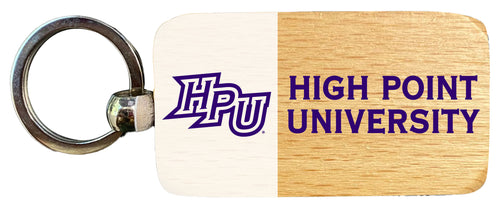 High Point University 2.5 x 1-Inch Wooden Keychain Officially Licensed Collegiate Product 4-Pack