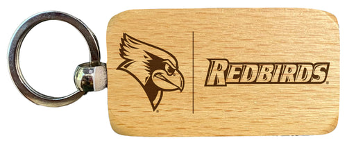 Illinois State Redbirds 2.5 x 1-Inch Engraved Wooden Keychain Officially Licensed Collegiate Product Single Unit