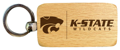 Kansas State Wildcats 2.5 x 1-Inch Engraved Wooden Keychain Officially Licensed Collegiate Product 4-Pack