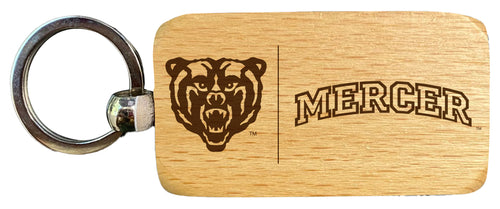 Mercer University 2.5 x 1-Inch Engraved Wooden Keychain Officially Licensed Collegiate Product 2-Pack