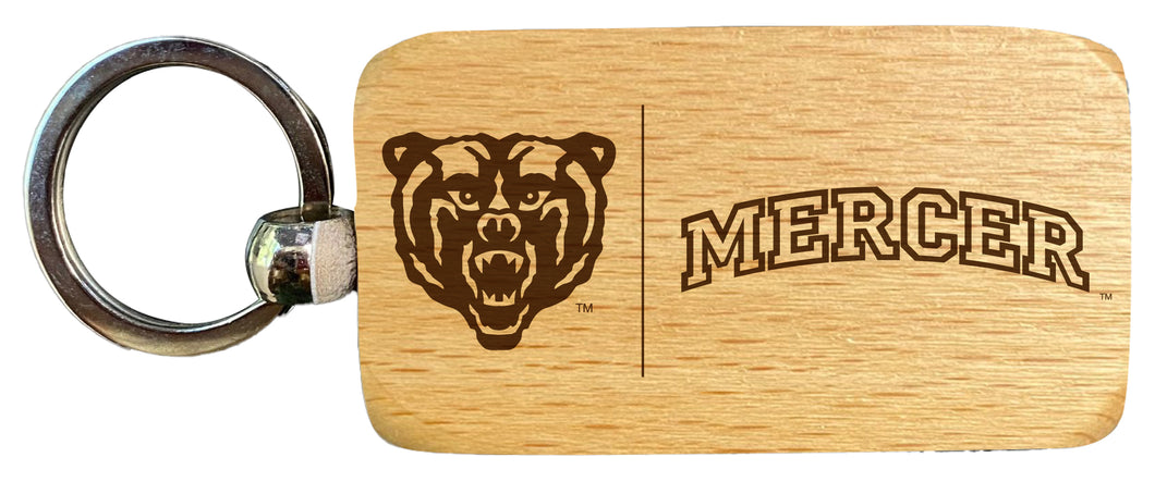 Mercer University 2.5 x 1-Inch Engraved Wooden Keychain Officially Licensed Collegiate Product 2-Pack
