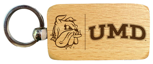 Minnesota Duluth Bulldogs 2.5 x 1-Inch Engraved Wooden Keychain Officially Licensed Collegiate Product 2-Pack