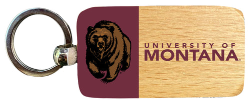 Montana University 2.5 x 1-Inch Wooden Keychain Officially Licensed Collegiate Product 2-Pack