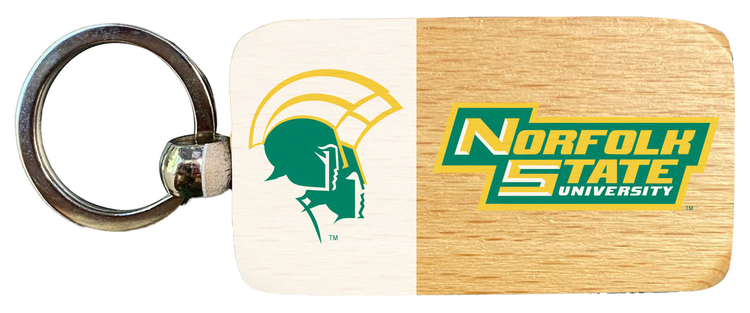 Norfolk State University 2.5 x 1-Inch Wooden Keychain Officially Licensed Collegiate Product 2-Pack