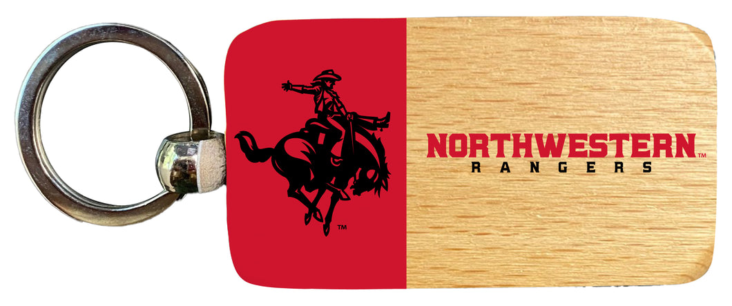 Northwestern Oklahoma State University 2.5 x 1-Inch Wooden Keychain Officially Licensed Collegiate Product 4-Pack