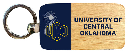 University of Central Oklahoma Bronchos 2.5 x 1-Inch Wooden Keychain Officially Licensed Collegiate Product 4-Pack