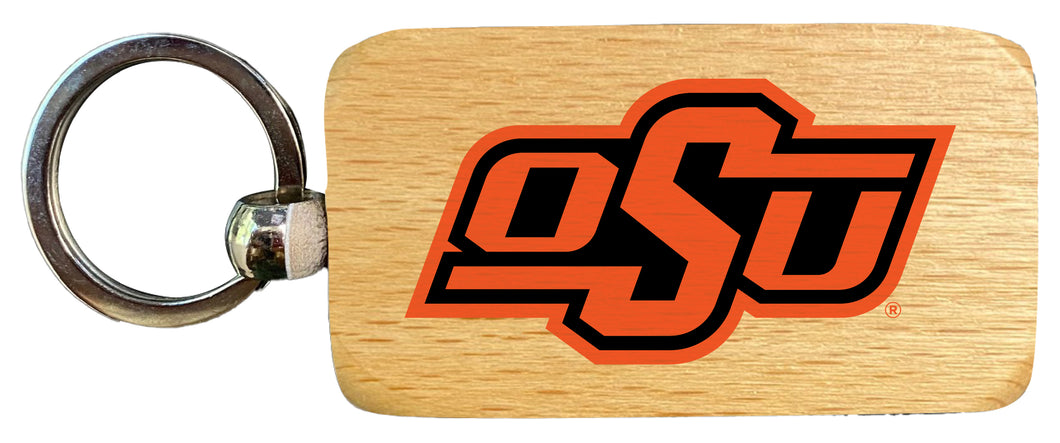 Oklahoma State Cowboys 2.5 x 1-Inch Wooden Keychain Officially Licensed Collegiate Product Single