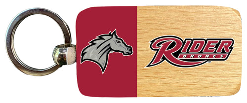 Rider University Broncs 2.5 x 1-Inch Wooden Keychain Officially Licensed Collegiate Product Single