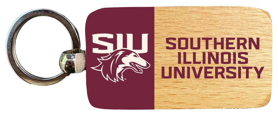 Southern Illinois Salukis 2.5 x 1-Inch Wooden Keychain Officially Licensed Collegiate Product Single