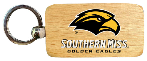 Southern Mississippi Golden Eagles 2.5 x 1-Inch Wooden Keychain Officially Licensed Collegiate Product 4-Pack