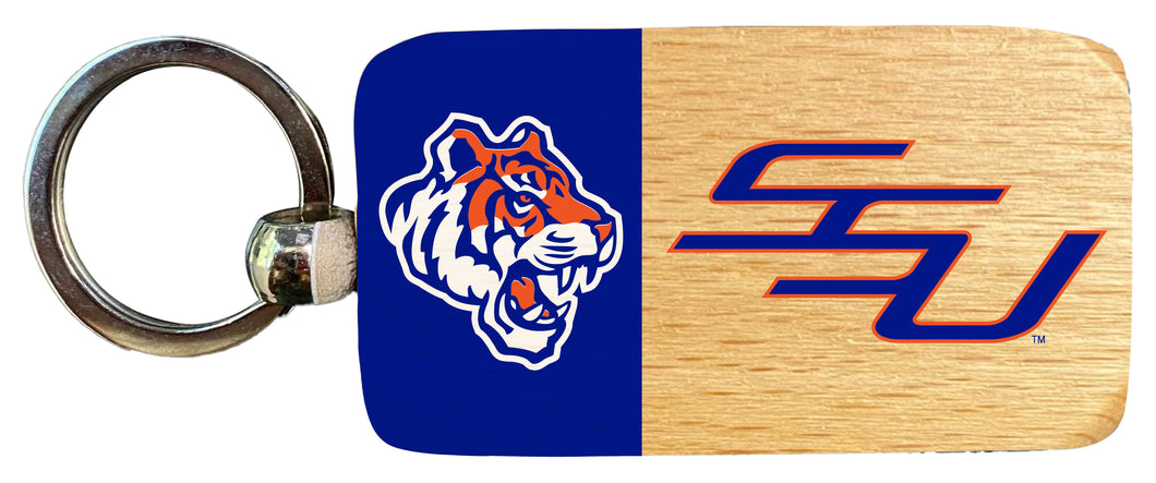 Savannah State University 2.5 x 1-Inch Wooden Keychain Officially Licensed Collegiate Product 2-Pack