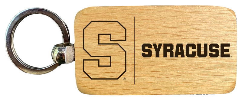 Syracuse Orange 2.5 x 1-Inch Engraved Wooden Keychain Officially Licensed Collegiate Product