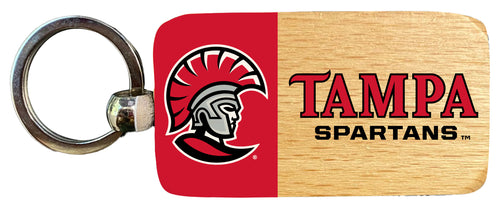 University of Tampa Spartans 2.5 x 1-Inch Wooden Keychain Officially Licensed Collegiate Product 2-Pack