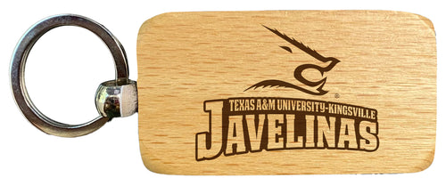Texas A&M Kingsville Javelinas 2.5 x 1-Inch Engraved Wooden Keychain Officially Licensed Collegiate Product Single Unit