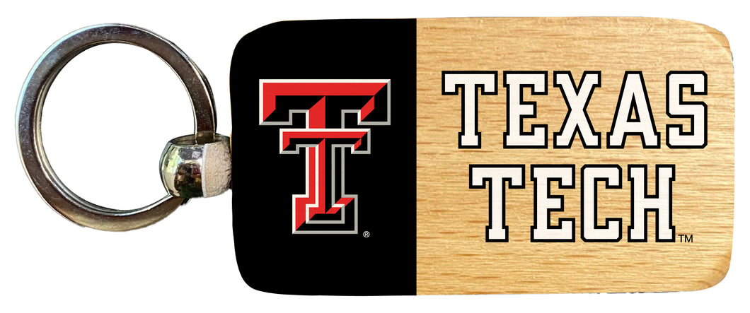 Texas Tech Red Raiders 2.5 x 1-Inch Wooden Keychain Officially Licensed Collegiate Product Single