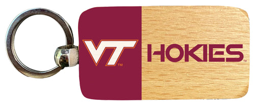 Virginia Tech Hokies 2.5 x 1-Inch Wooden Keychain Officially Licensed Collegiate Product Single