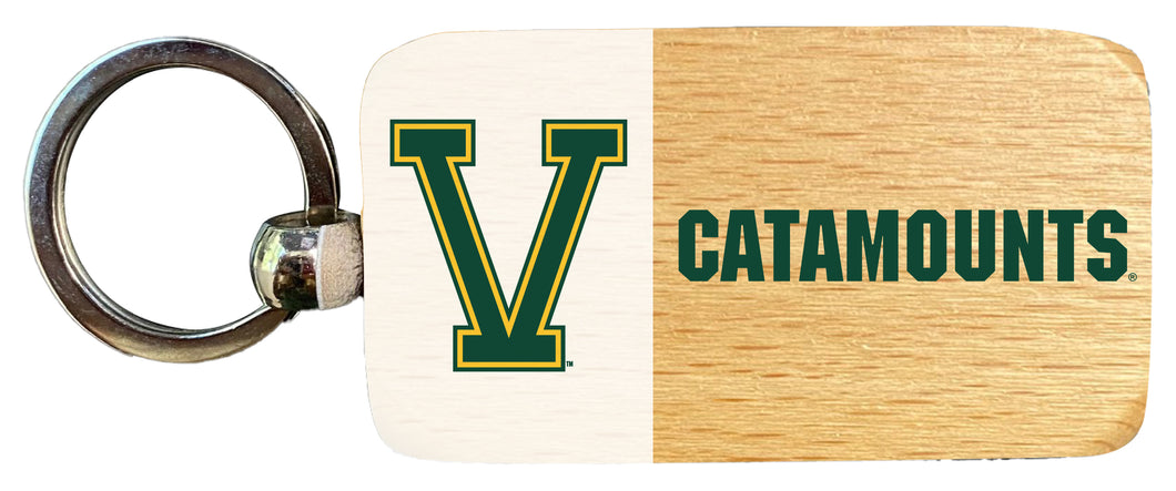 Vermont Catamounts 2.5 x 1-Inch Wooden Keychain Officially Licensed Collegiate Product 2-Pack