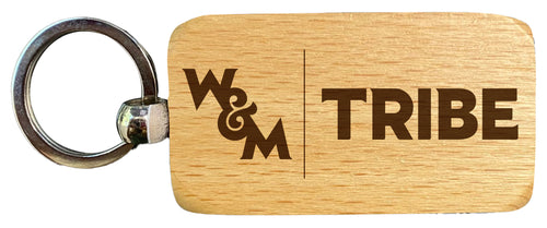 William and Mary 2.5 x 1-Inch Engraved Wooden Keychain Officially Licensed Collegiate Product Single Unit