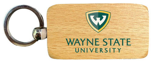 Wayne State 2.5 x 1-Inch Wooden Keychain Officially Licensed Collegiate Product 4-Pack