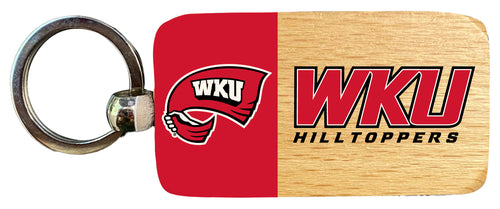 Western Kentucky Hilltoppers 2.5 x 1-Inch Wooden Keychain Officially Licensed Collegiate Product 2-Pack