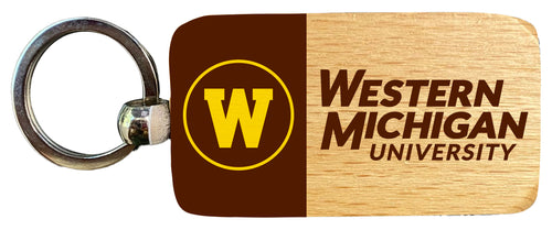Western Michigan University 2.5 x 1-Inch Wooden Keychain Officially Licensed Collegiate Product 2-Pack