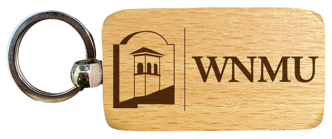 Western New Mexico University 2.5 x 1-Inch Engraved Wooden Keychain Officially Licensed Collegiate Product Single Unit