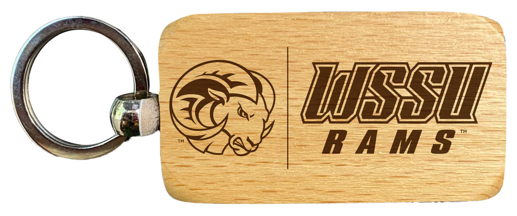Winston-Salem State 2.5 x 1-Inch Engraved Wooden Keychain Officially Licensed Collegiate Product 2-Pack
