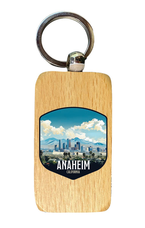 Anaheim California Souvenir 2.5x1-Inch Souvenir Wooden Keychain 