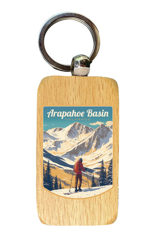 Arapahoe Basin Colorado Souvenir 2.5x1-Inch Souvenir Wooden Keychain 