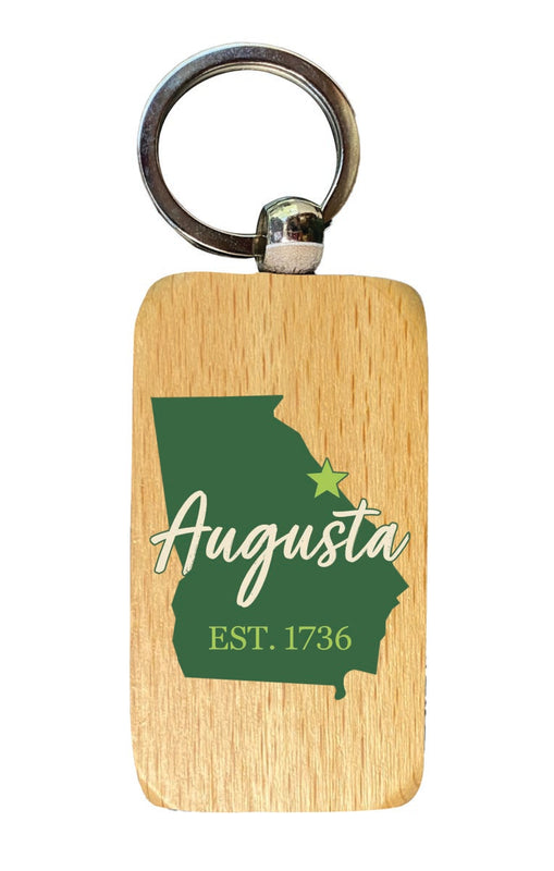 Augusta Georgia Souvenir 2.5x1-Inch Souvenir Wooden Keychain 