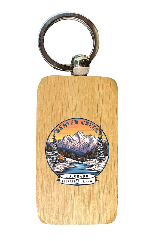 Beaver Creek Colorado Souvenir 2.5x1-Inch Souvenir Wooden Keychain 