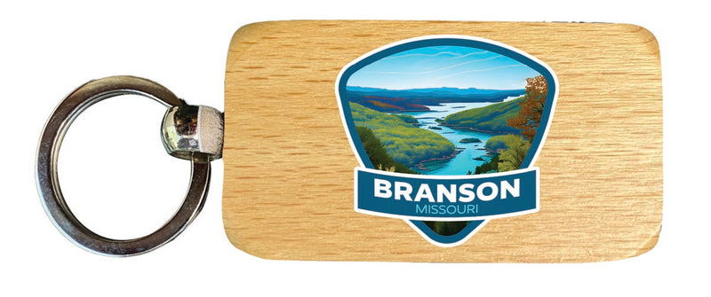 Branson Missouri Souvenir 2.5x1-Inch Souvenir Wooden Keychain 