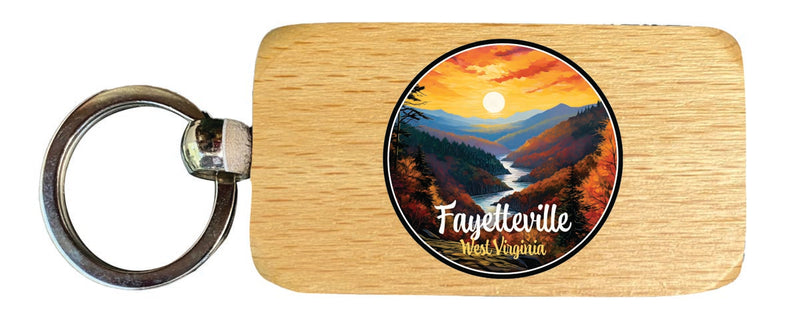 Fayetteville West Virginia Souvenir 2.5x1-Inch Souvenir Wooden Keychain 