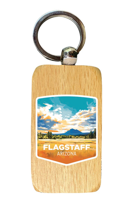 Flagstaff Arizona Souvenir 2.5x1-Inch Souvenir Wooden Keychain 