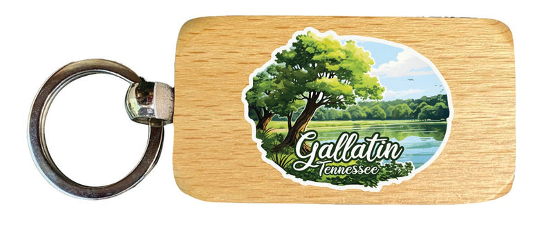 Gallatin Tennessee Souvenir 2.5x1-Inch Souvenir Wooden Keychain 