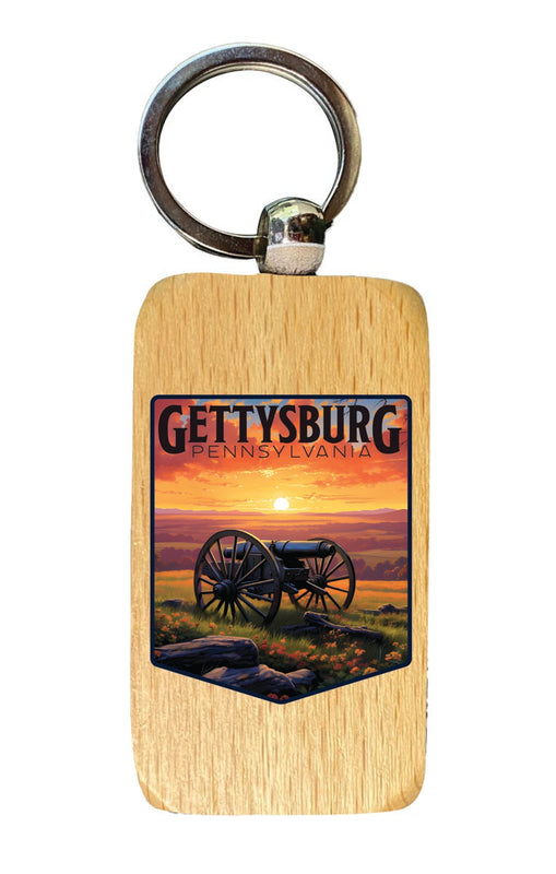 Gettysburg Pennsylvania Souvenir 2.5x1-Inch Souvenir Wooden Keychain 
