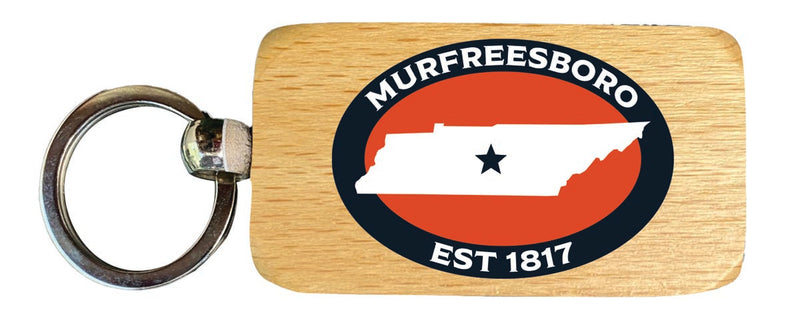Murfreesboro Tennessee Souvenir 2.5x1-Inch Souvenir Wooden Keychain 