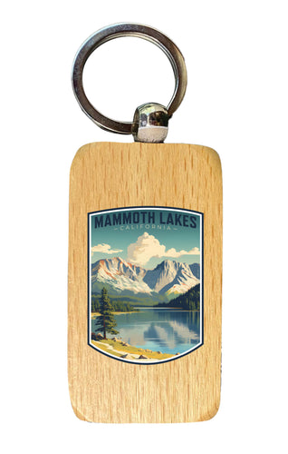 Mammoth Lakes California Design C Souvenir 2.5x1-Inch Souvenir Wooden Keychain Single