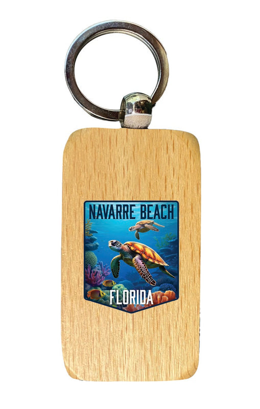 Navarre Beach Florida Souvenir 2.5x1-Inch Souvenir Wooden Keychain 