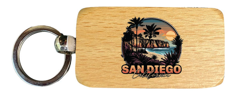 San Diego California Souvenir 2.5x1-Inch Souvenir Wooden Keychain 