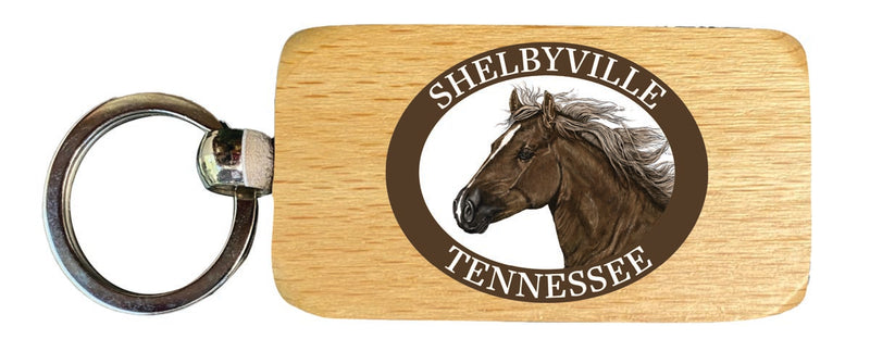 Shelbyville Tennessee Souvenir 2.5x1-Inch Souvenir Wooden Keychain 
