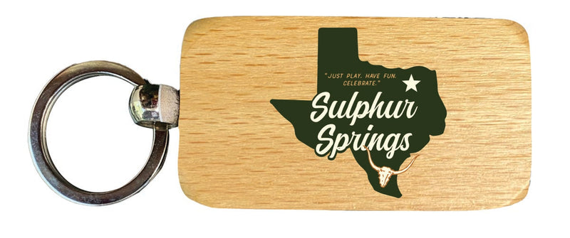 Sulphur Springs Texas Souvenir 2.5x1-Inch Souvenir Wooden Keychain 