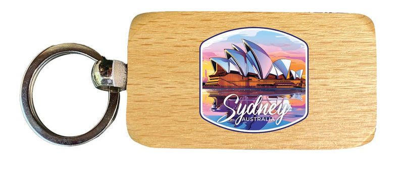 Sydney Australia Souvenir 2.5x1-Inch Souvenir Wooden Keychain 