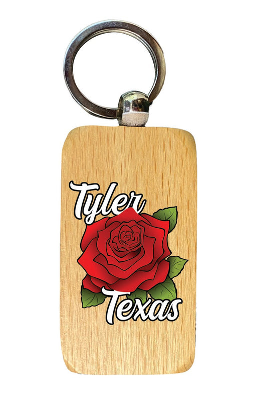 Tyler Texas Souvenir 2.5x1-Inch Souvenir Wooden Keychain 