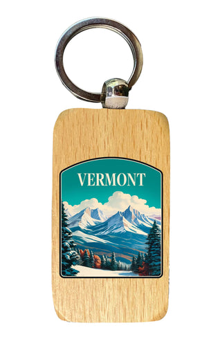 Vermont Design A Souvenir 2.5x1-Inch Souvenir Wooden Keychain Single