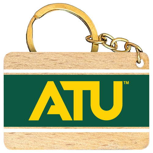 Arkansas Tech University Flat Wood Keychain 1.5