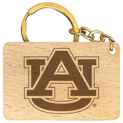 Auburn Tigers Engraved Flat Wood Keychain 1.5